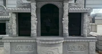 邯郸 芝麻灰高档墓碑，土墓，可定制