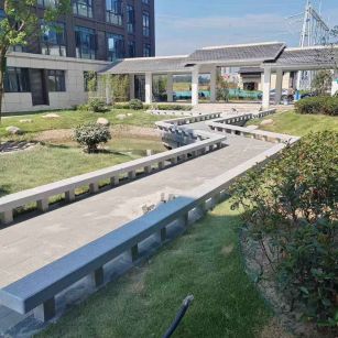 邯郸 芝麻灰小区坐凳&栏杆安装效果