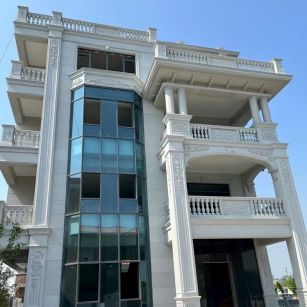 邯郸 芝麻白花岗岩别墅外墙干挂效果展示