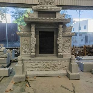 邯郸 芝麻灰高档墓碑、土墓，一套也支持定做