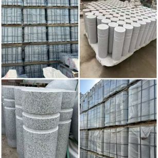 邯郸 芝麻白花岗岩挡车柱、隔离柱多少钱