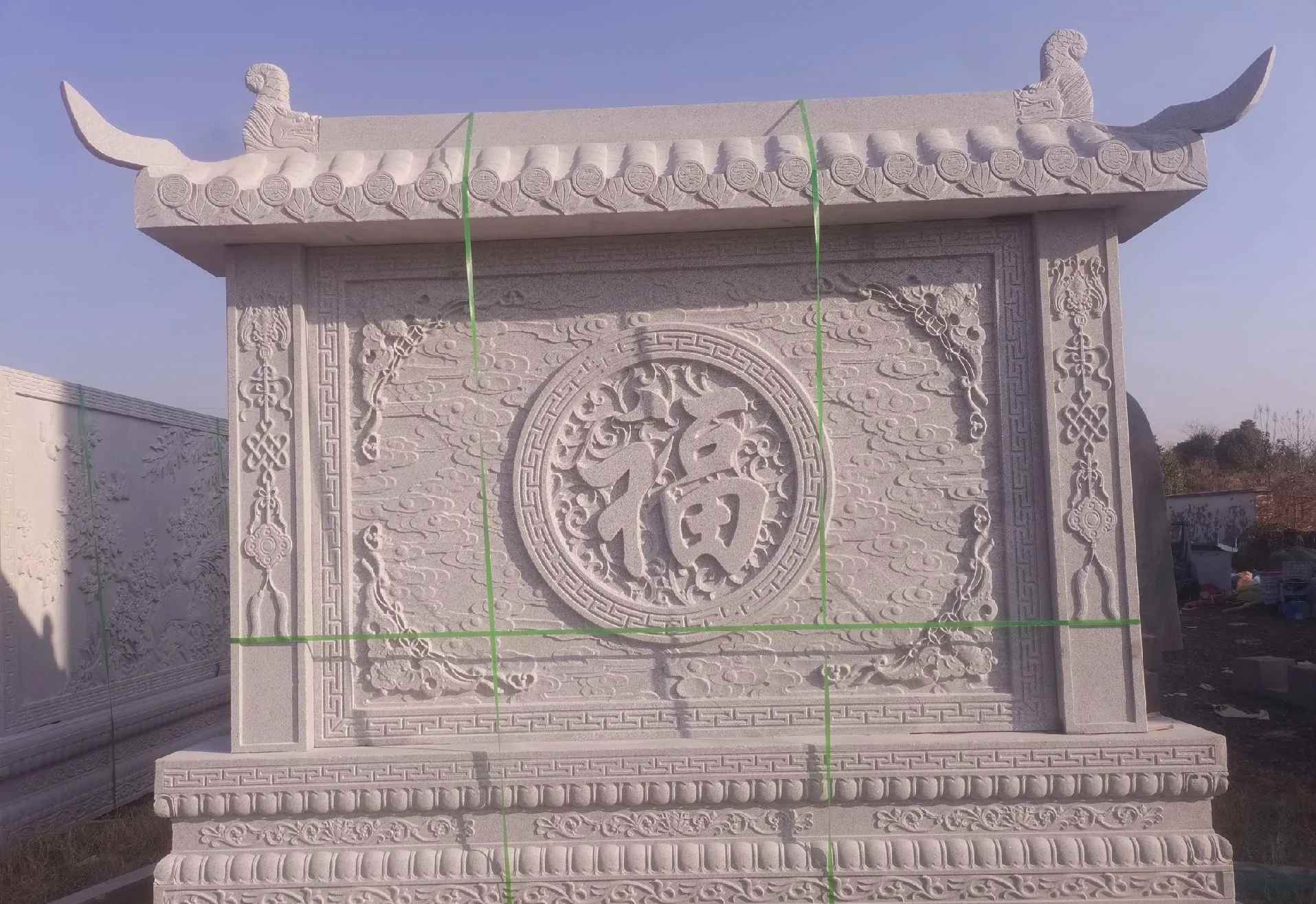 邯郸 芝麻白花岗岩屏风，照壁，影壁